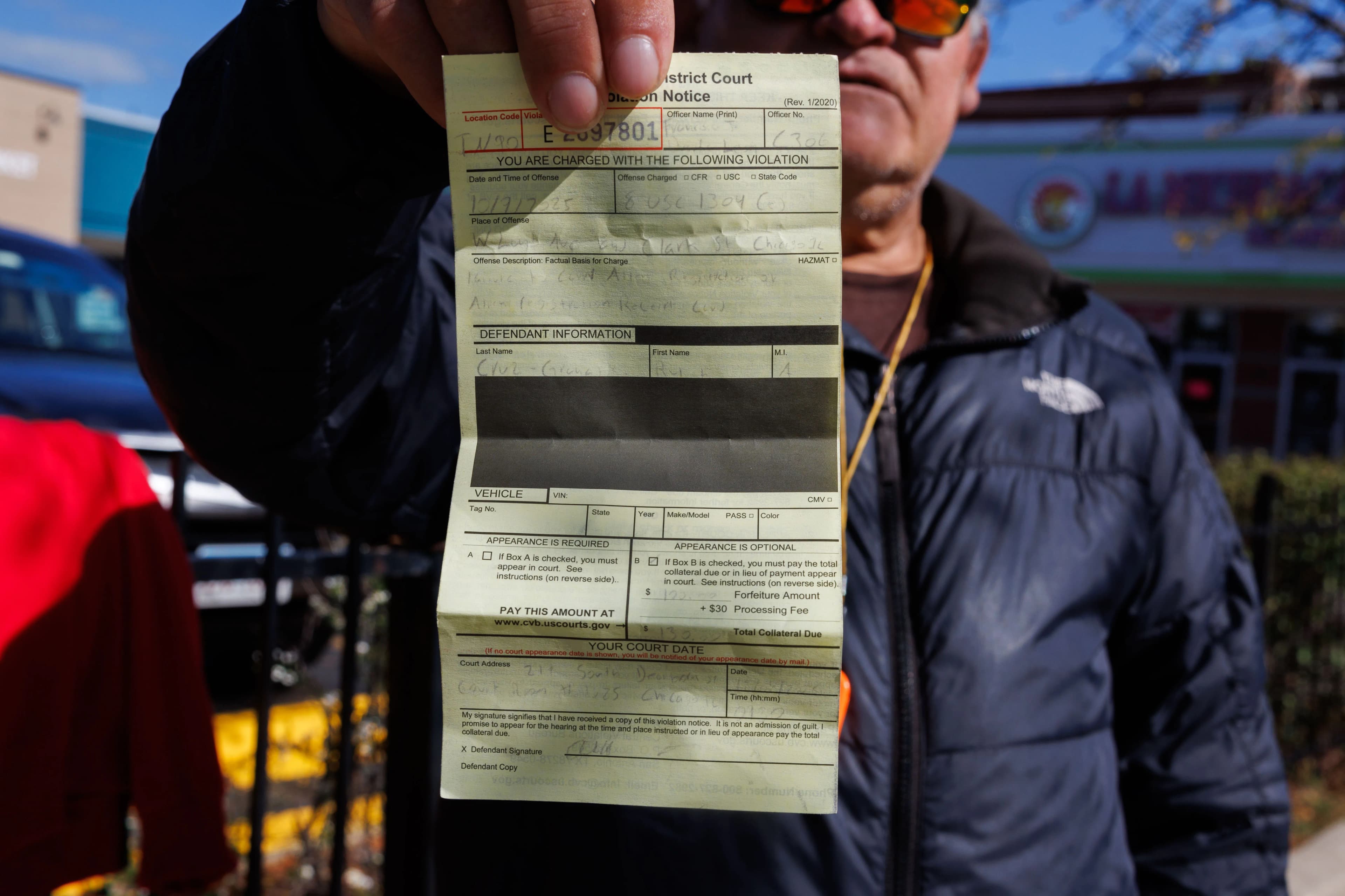 Rueben C.: 60-year-old green card holder ticketed $130 by ICE for not carrying papers
