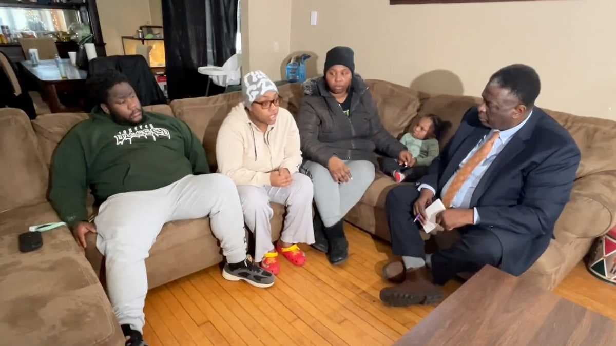 Tear gas released by ICE near family car with six children