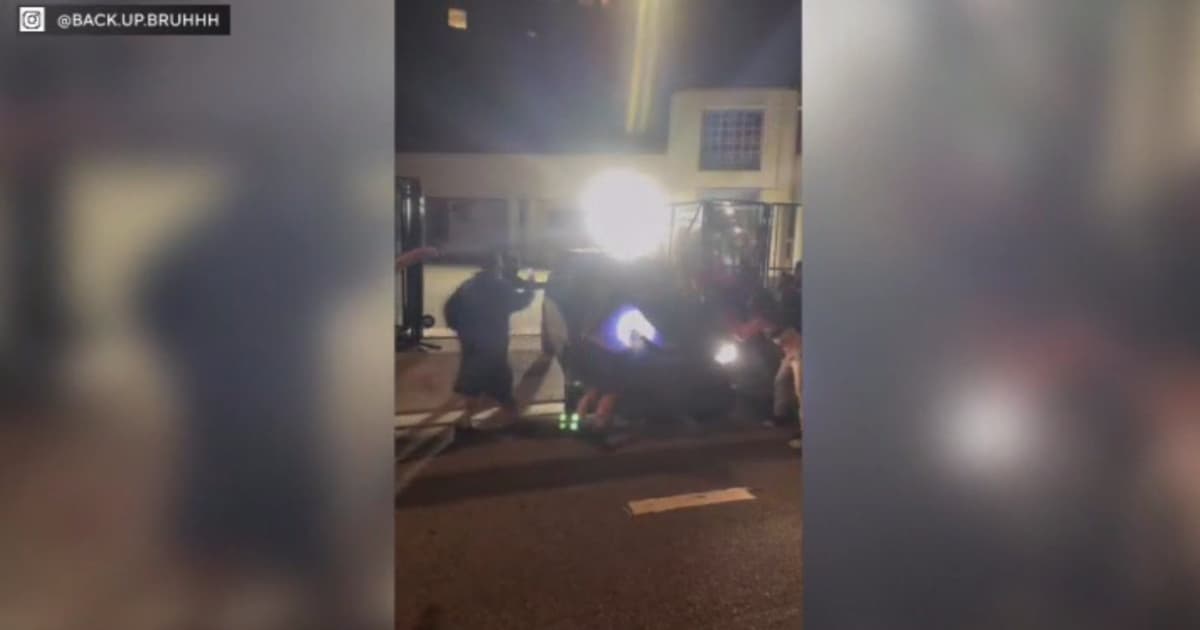 Protester struck twice by CBP officer's vehicle outside LA detention center