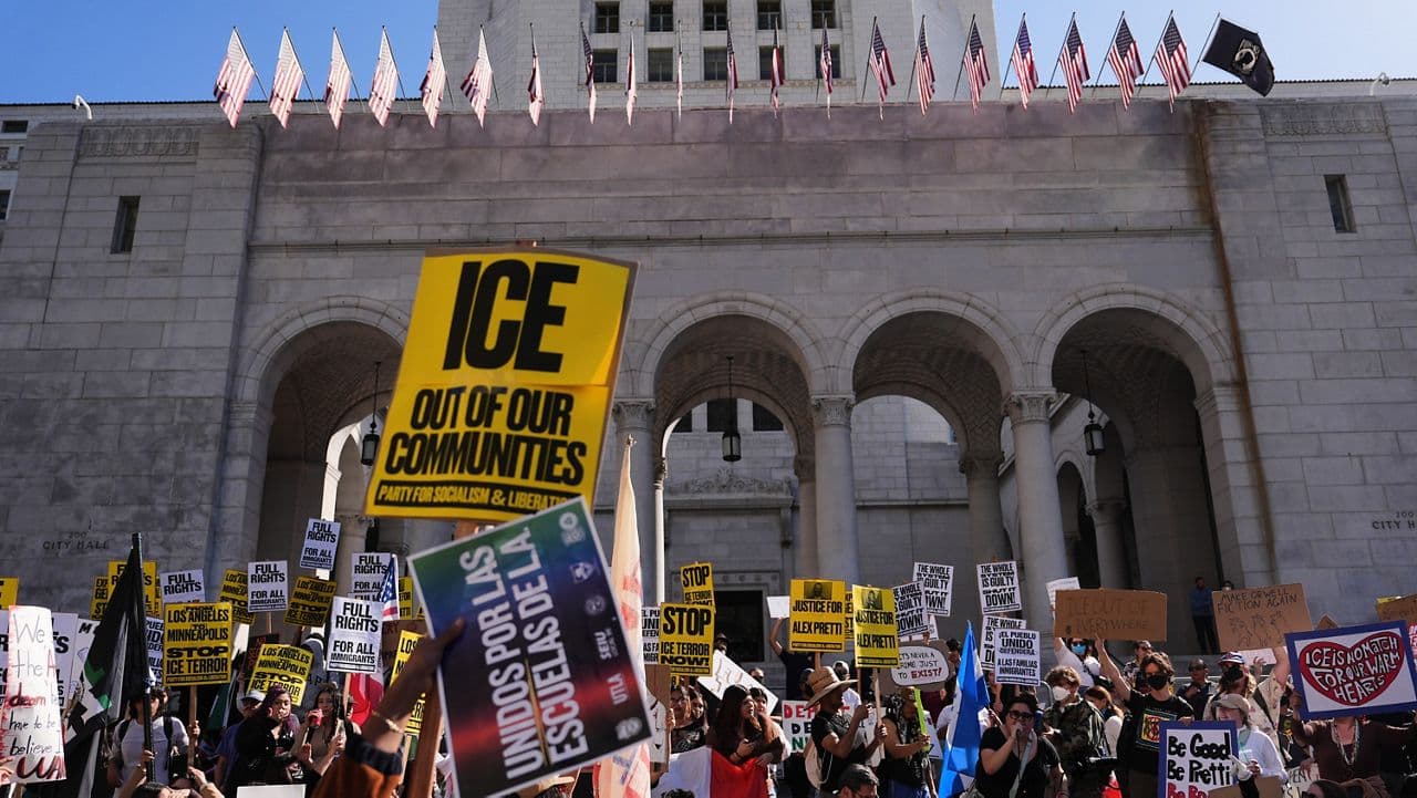 Anti-ICE protests in Los Angeles continue with clashes, dozens more arrests