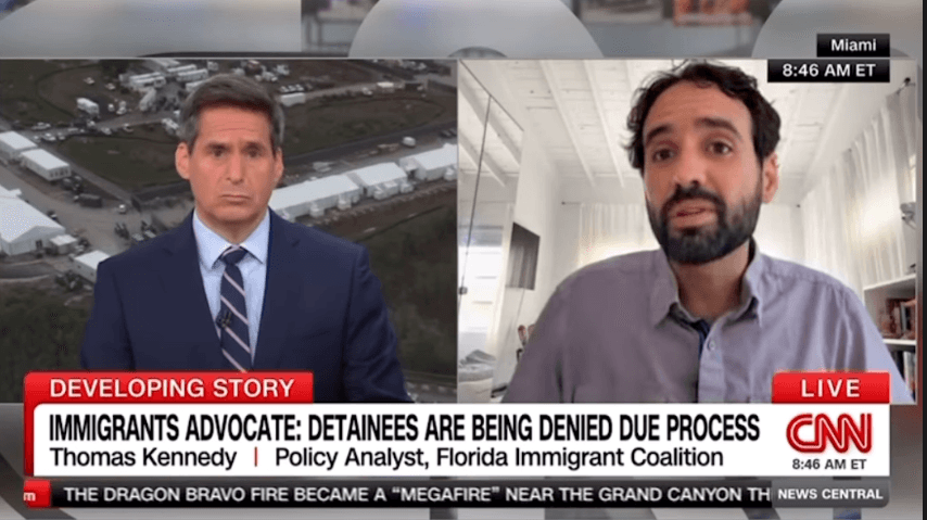 About 1,000 migrants allegedly held without charges at Everglades camp